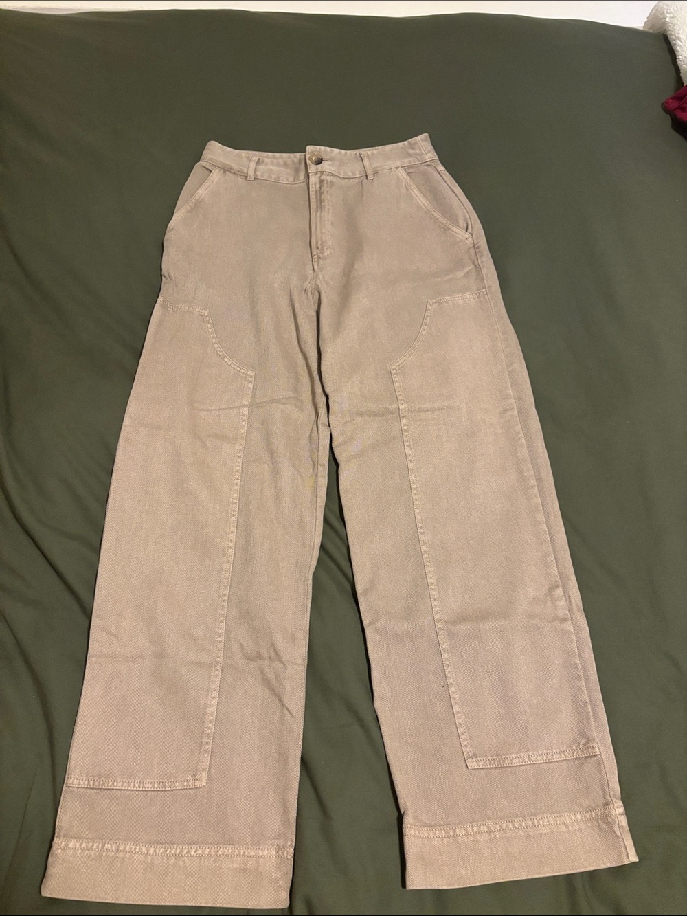 Women’s Wide-Leg Utility Pants in Light Green